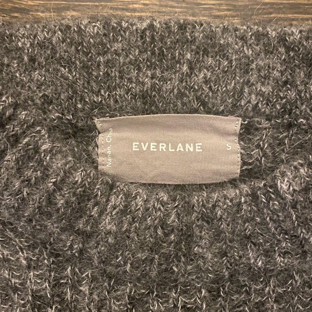 Everlane Oversized Alpaca Sweater Charcoal Small - Picture 3 of 4